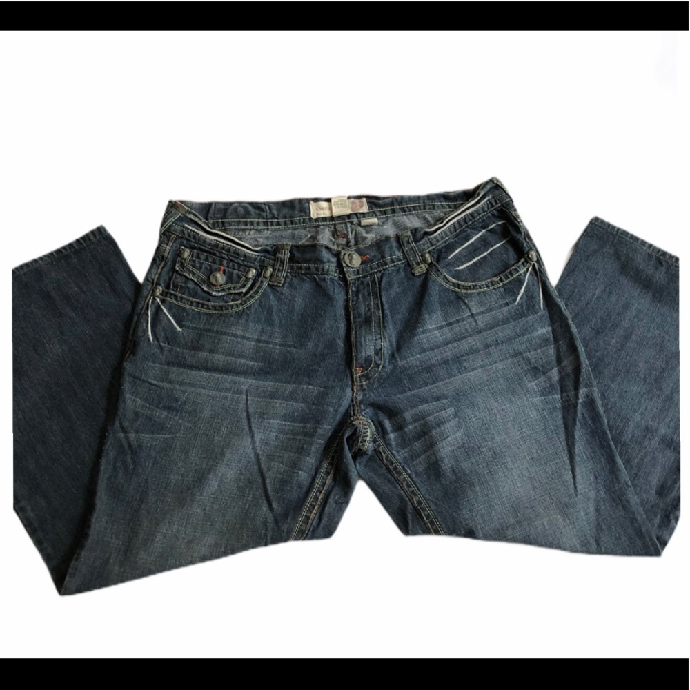Laguna Beach- SKULL jeans rare GREEN Stitch